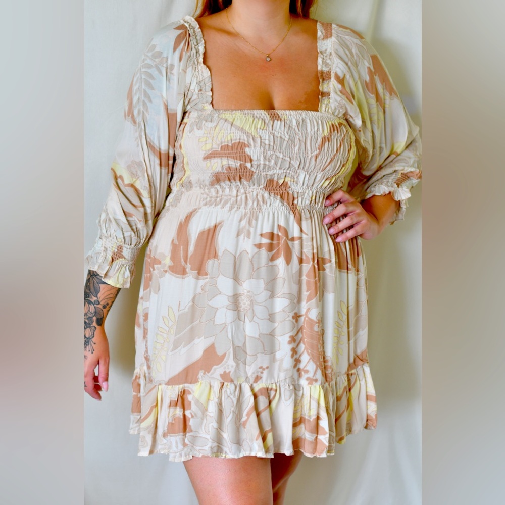 NEW Olivaceous Smocked Mini Dress